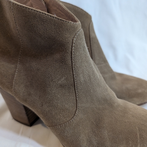 Tab Suede Heeled Club Monaco Ankle Boots - Picture 2 of 8
